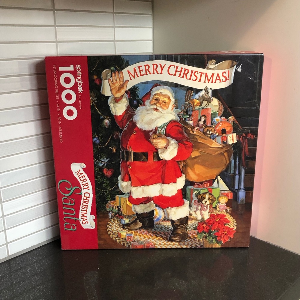 Springbok Merry Christmas Santa 1,000-Piece Puzzle
